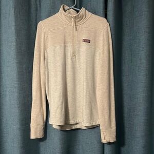 Vineyard Vines Cream Quarter-Zip Pullover